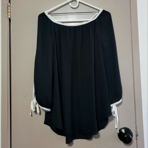 Black and White Long Sleeve Large